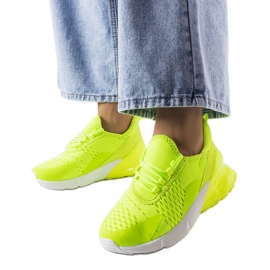 Sneakers sportive fluo verde corte