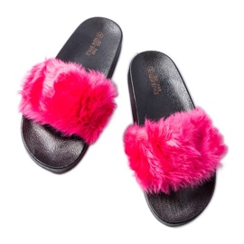 Pantofole rosa con pelliccia di Genevre