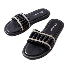 Infradito nere con strass Anapor nero
