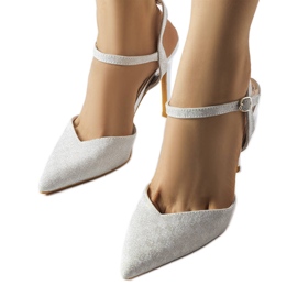 Tacchi lucidi argento Gallia