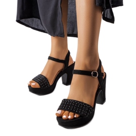 Sandali Oakridge a blocchi neri nero
