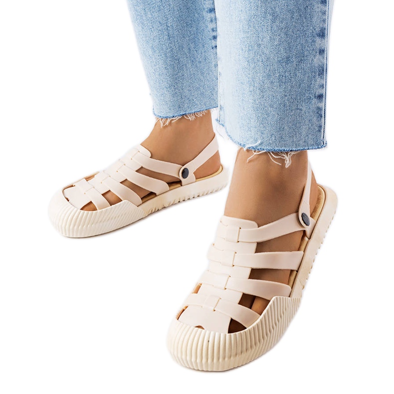 Sandali Canton in gomma beige