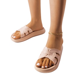 Pantofole in gomma beige di Coudert