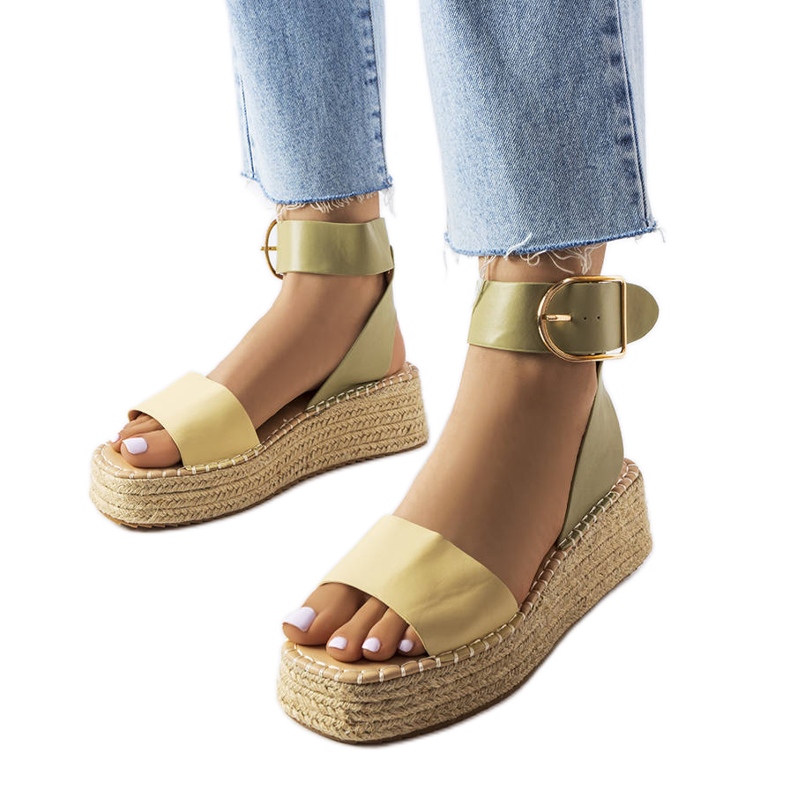 Espadrillas con plateau Whitewater in verde