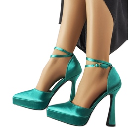 Décolleté verdi Dallas con tacco alto verde