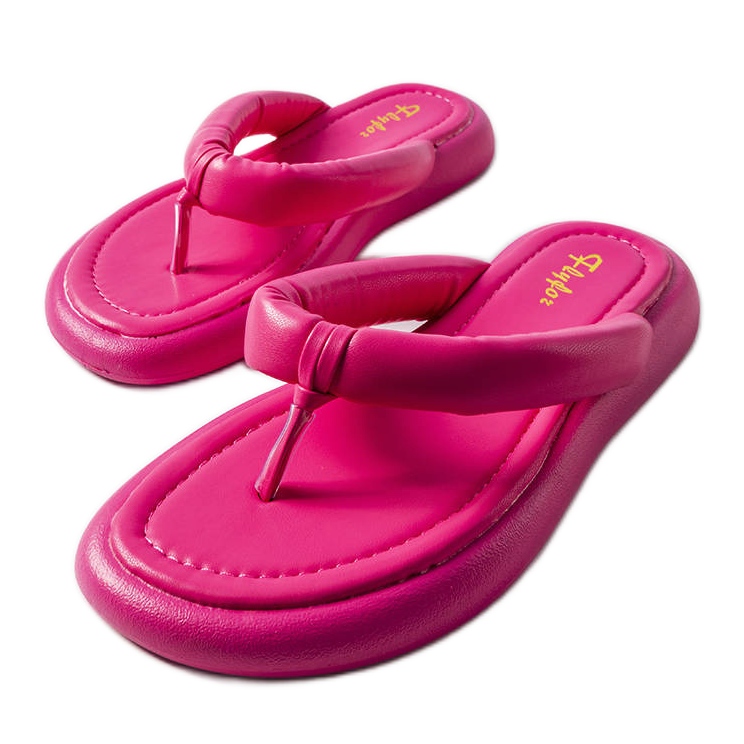Infradito con plateau Y223-2 Fucsia rosa