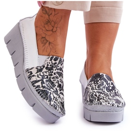 Sneakers con Zeppa in Pelle Maciejka 5814A-11 Bianco-Nero