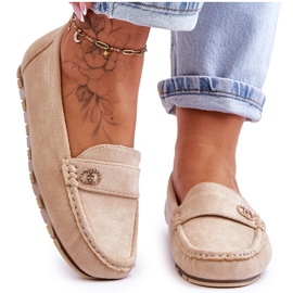 Mocassini Castelo in camoscio beige