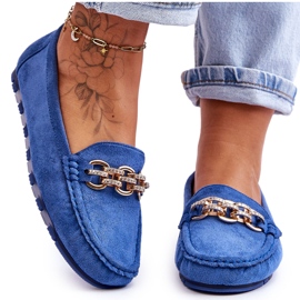 Mocassini scamosciati da donna blu Sorento