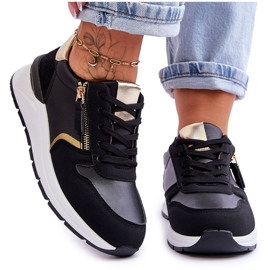 PG1 Scarpe Sportive Da Donna Con Cerniera Larisa Nere nero