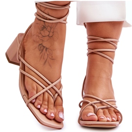 Sandali allacciati Beige Tacchi alti Secret Love