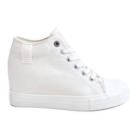 Sneakers alte con zeppa nascosta Big Star LL274035 Bianche bianca