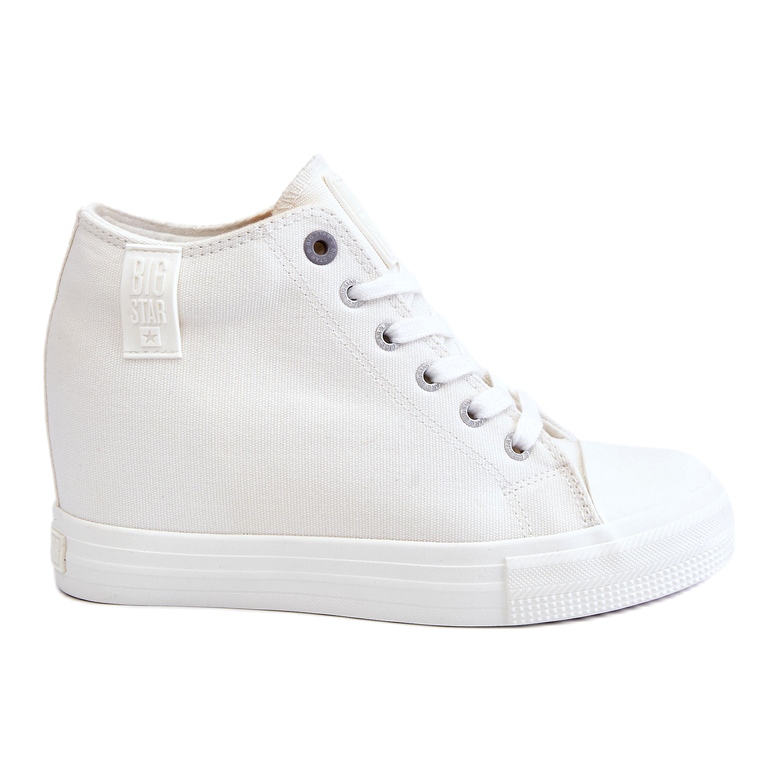 Sneakers alte con zeppa nascosta Big Star LL274035 Bianche bianca