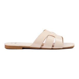 Classiche pantofole da donna beige Shelovet
