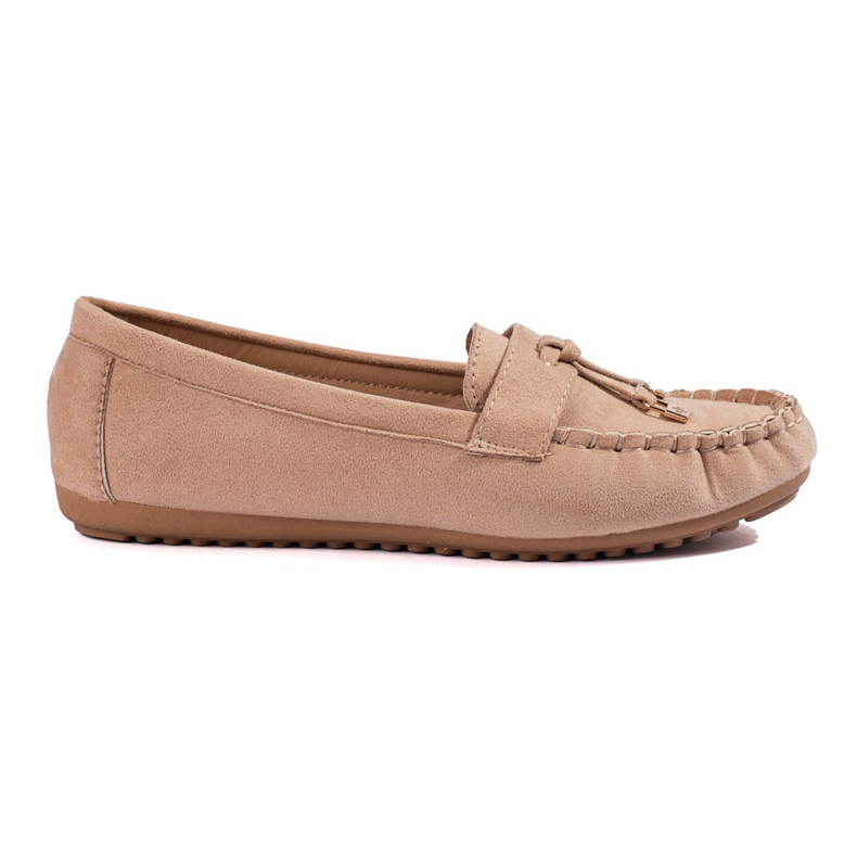 Mocassini da donna in camoscio beige di Shelovet