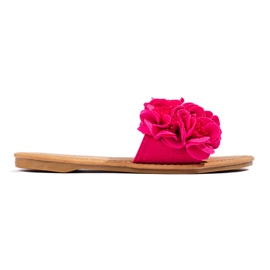 Pantofole da donna rosa con fiori Shelovet