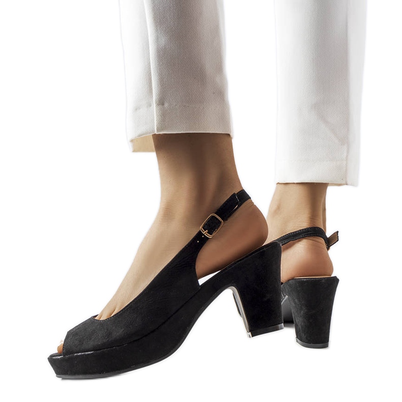 Sandali neri a blocchi di Dionne nero