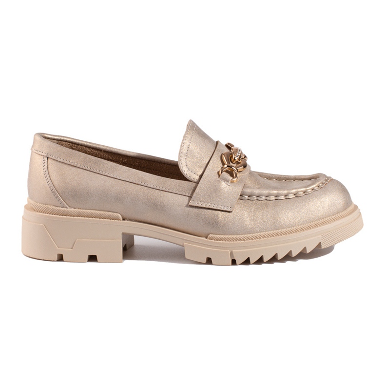 Brogue dorate con decorazioni Shelovet d'oro