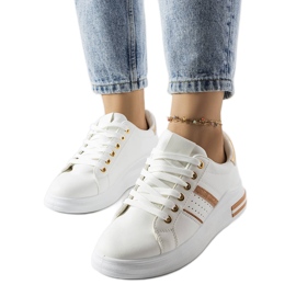 Sneaker Lanoie bianche con plateau bianco