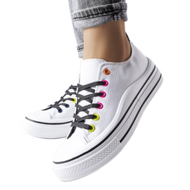 Sneakers bianche con plateau di Bois bianco