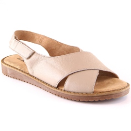 T.Sokolski Muya 422213 sandalo in pelle beige con velcro