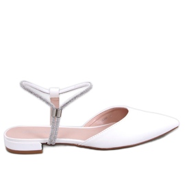 Ballerine con tacco aperto di Durie White bianco