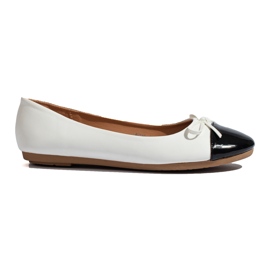 Ballerine da donna con fiocco Shelovet bianco bianca