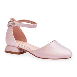 Sandali per bambini con tacco basso Rosa Nelly