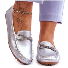 FC3 Mocassini Slip-on Donna Con Decorazione Glitter Argento This Moment d'argento