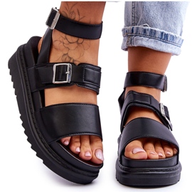 FM1 Sandali Donna Con Cinturino Hever Nero