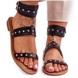 Unique Sandali Donna Con Borchie Neri Selina nero