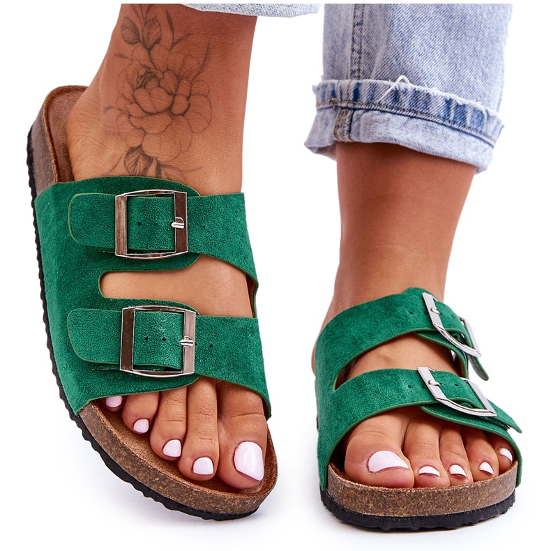 FB1 Pantofole da donna Destino verde