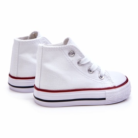 Sneakers Alte da Bambino, Colore Bianco bianca