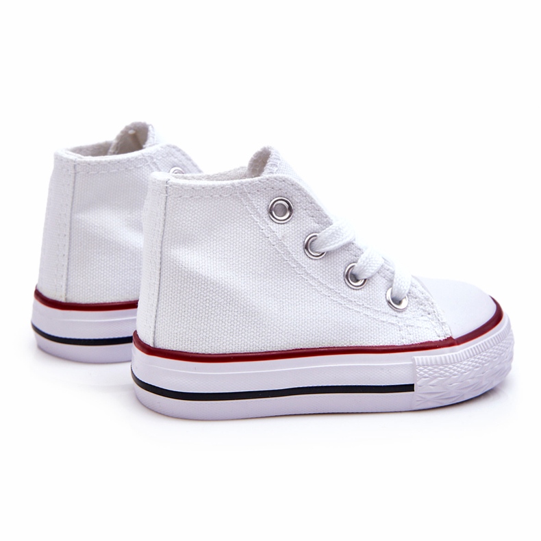 Sneakers Alte da Bambino, Colore Bianco bianca