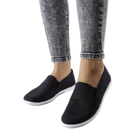 Sneaker in tessuto nero di Quincy