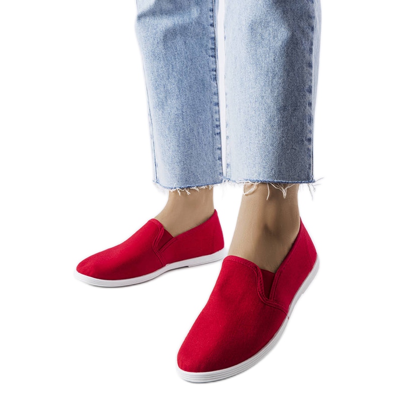 Sneaker in tessuto rosso di Quincy