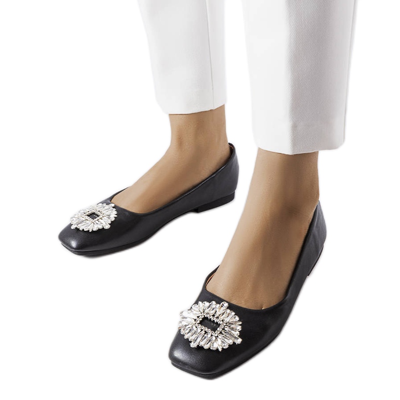 BM Mocassini con strass neri di Hillview nero