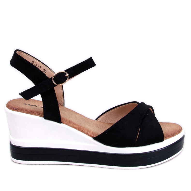 Sandali con zeppa di Winkler Black nero