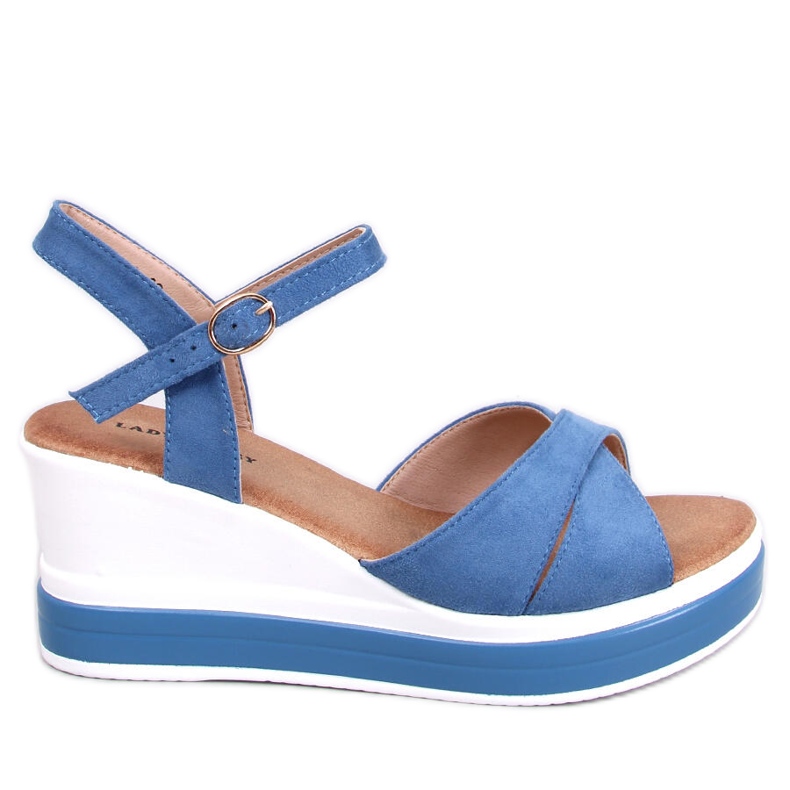 Winkler Sandali con zeppa blu