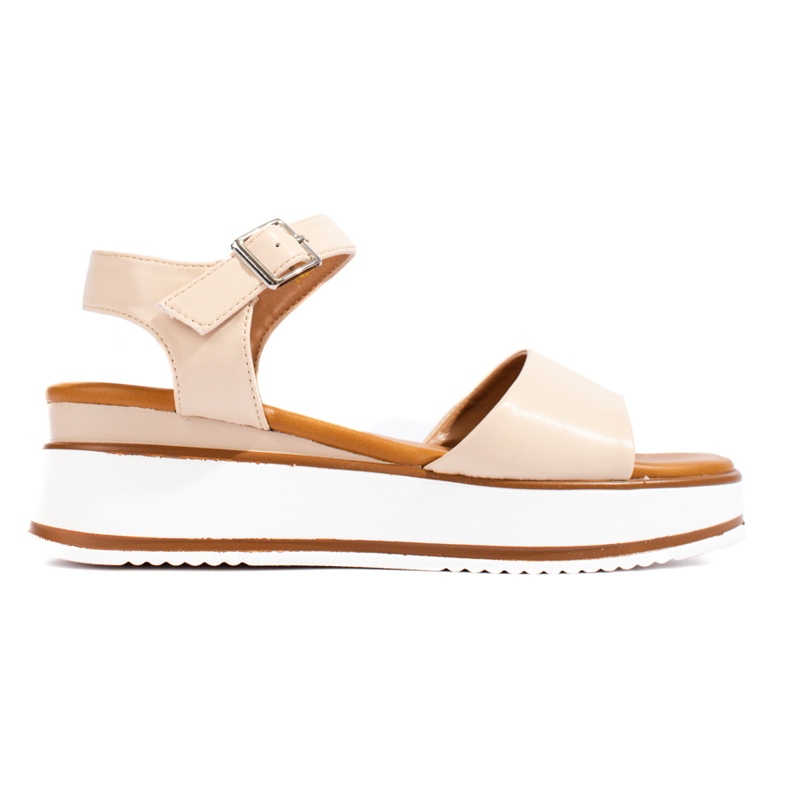 Vinceza sandali con plateau beige da donna