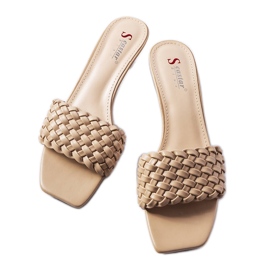 Sandali beige con tacco basso di Burbank