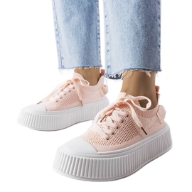 Sneakers rosa con tomaia elastica di Jardine