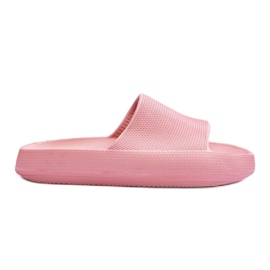 Fashion Pantofole in schiuma alla moda su un'enorme piattaforma Linnea rosa