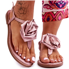 Infradito Donna Con Tessuto Rose Nude Carisma rosa