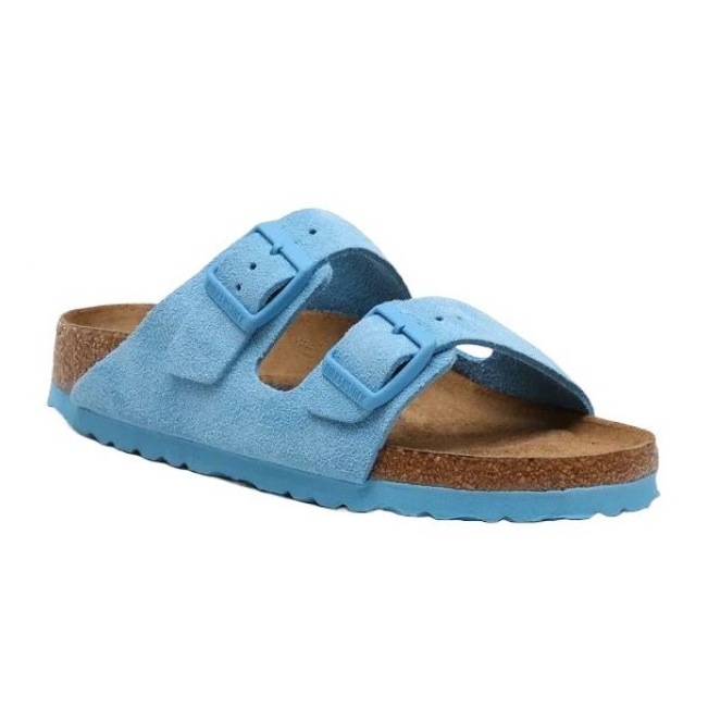 Ciabatte Birkenstock Arizona Sfb W 1024066 blu