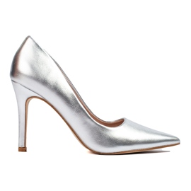 Décolleté con tacco alto da donna argento Shelovet d'argento