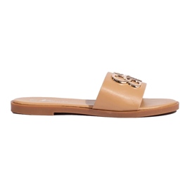 Pantofole Shelovet nere classiche da donna beige