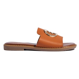 Sandalo piatto da donna Shelovet color cammello marrone