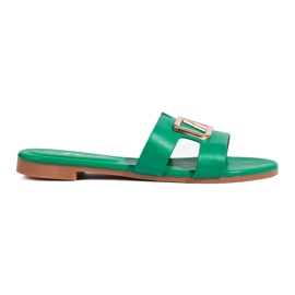 Sandali bassi con decoro Shelovet verde