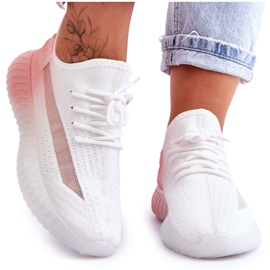 PM1 Scarpe da ginnastica Slip-On Boston bianche e rosa Ombre bianca